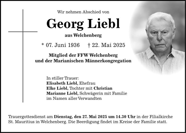Traueranzeige Georg Liebl
