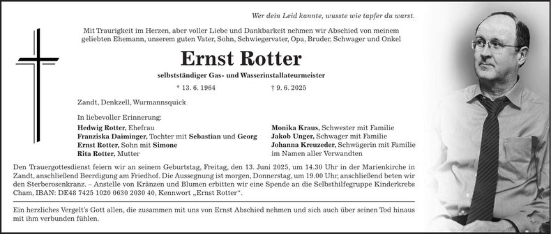 Traueranzeige Ernst Rotter