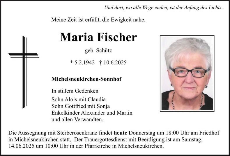 Traueranzeige Maria Fischer