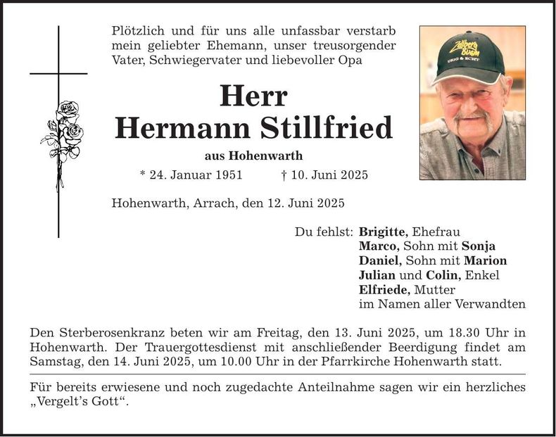 Traueranzeige Stillfried Hermann