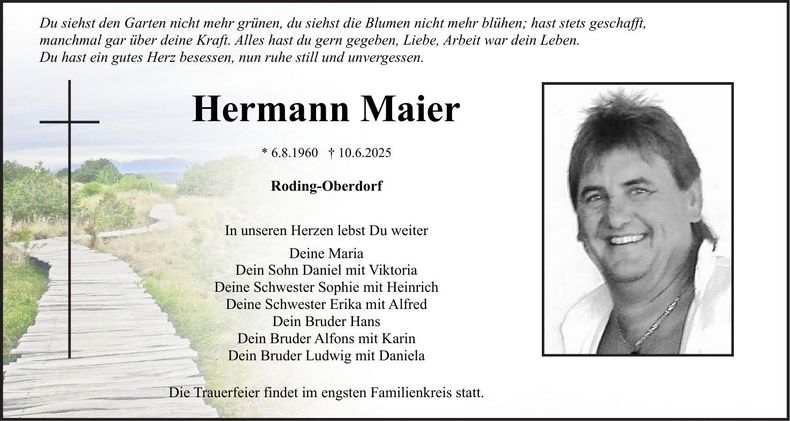 Traueranzeige Hermann Maier