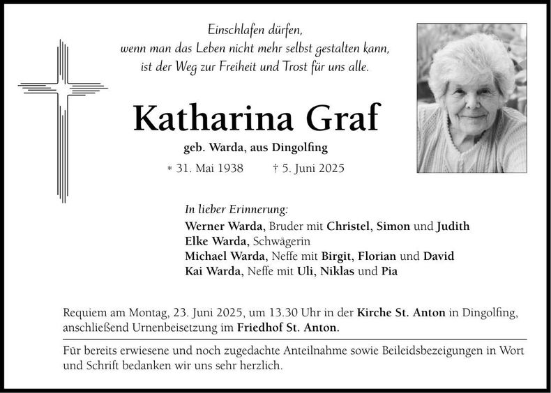 Traueranzeige Katharina Graf