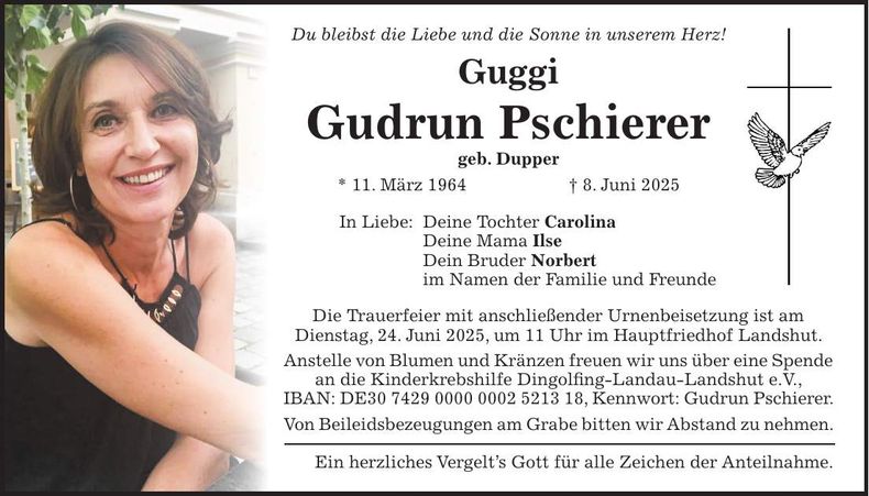 Traueranzeige Gudrun Pschierer