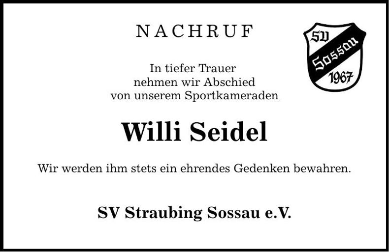 Traueranzeige Konrad Schattenkirchner