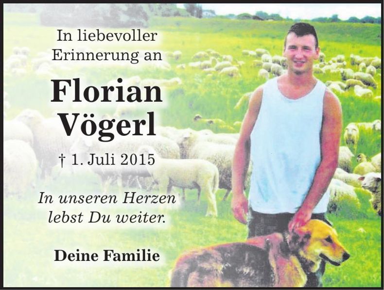Traueranzeige Florian Vögerl