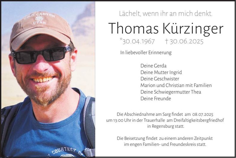 Traueranzeige Thomas Kürzinger