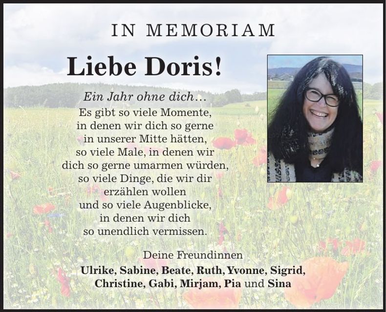 Traueranzeige Doris Konrad