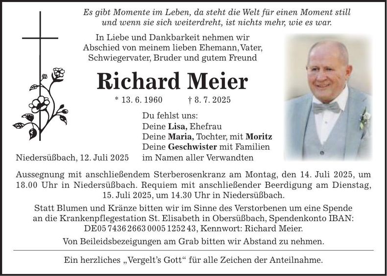 Traueranzeige Richard Meier