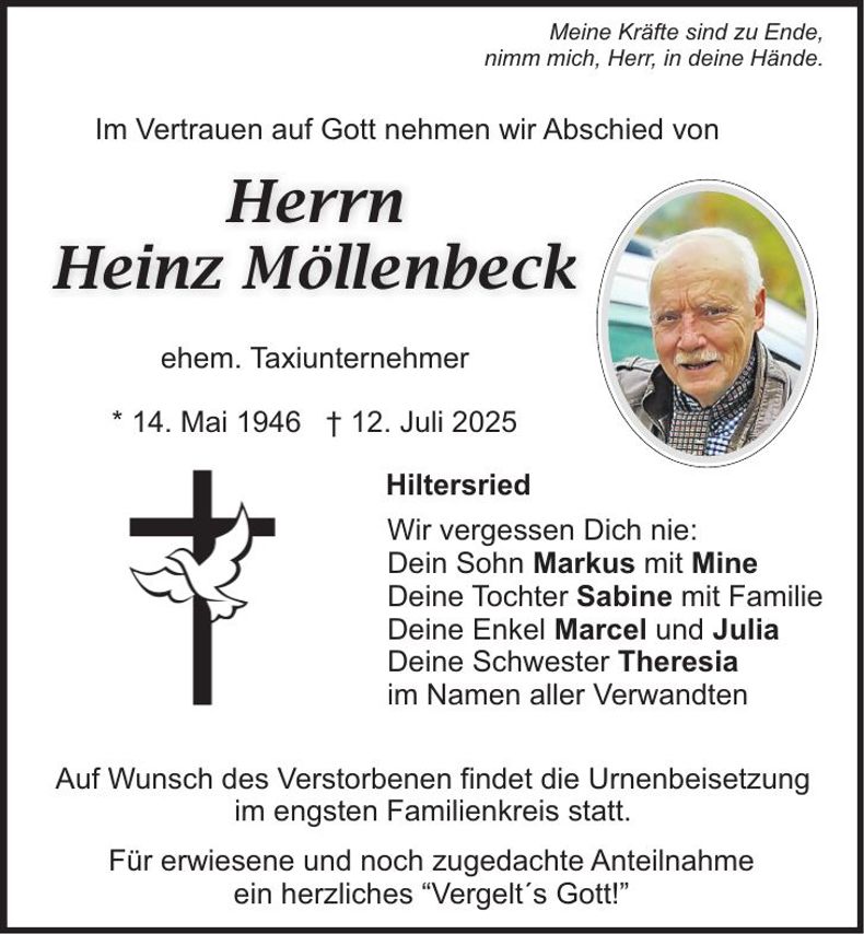 Traueranzeige Heinz Möllenbeck