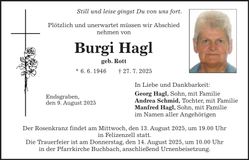 Traueranzeige Burgi Hagl