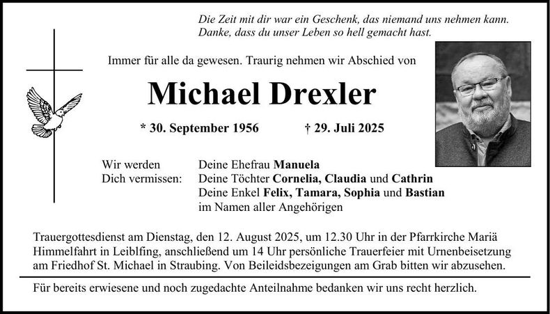 Traueranzeige Michael Drexler