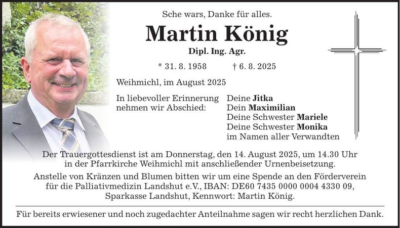 Traueranzeige Martin König