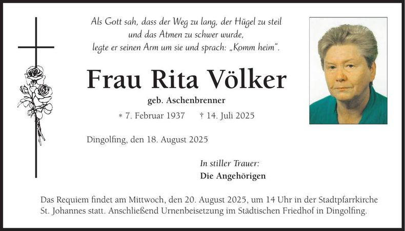 Traueranzeige Rita Völker