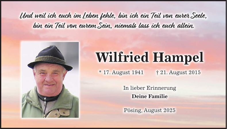 Traueranzeige Thomas Hampel