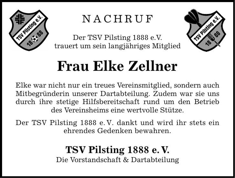 Traueranzeige Elke Zellner