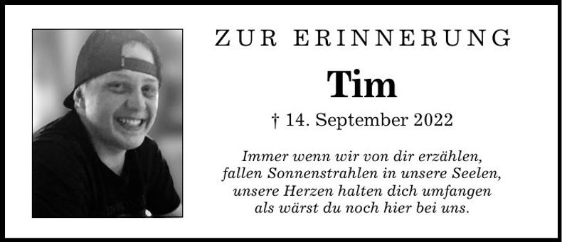 Traueranzeige Tim 