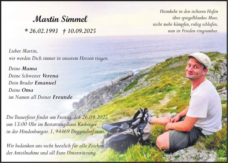 Traueranzeige Martin Simmel