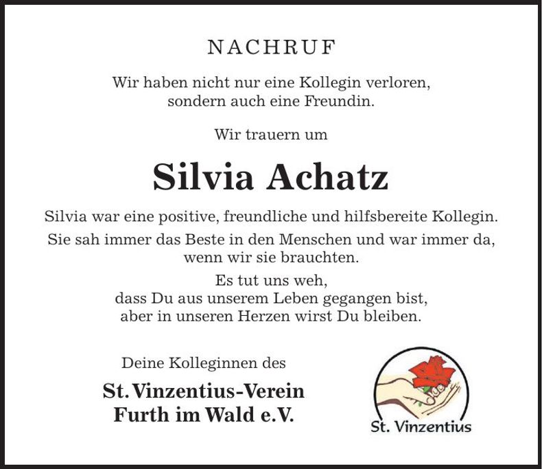 Traueranzeige Achatz Silvia