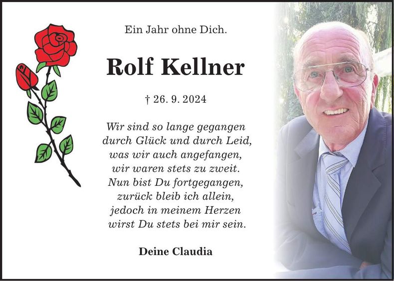 Traueranzeige Rolf Kellner