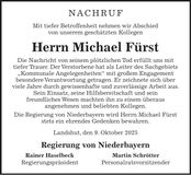 Traueranzeige Michael Fürst