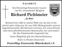 Traueranzeige Richard Pichlmeier
