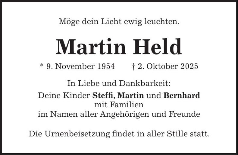 Traueranzeige Martin Held