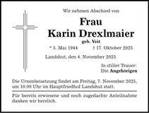 Traueranzeige Karin Drexlmaier