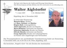 Traueranzeige Walter Aiglstorfer
