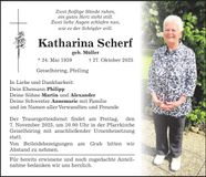 Traueranzeige Katharina Scherf