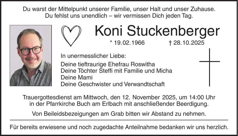Traueranzeige Koni Stuckenberger