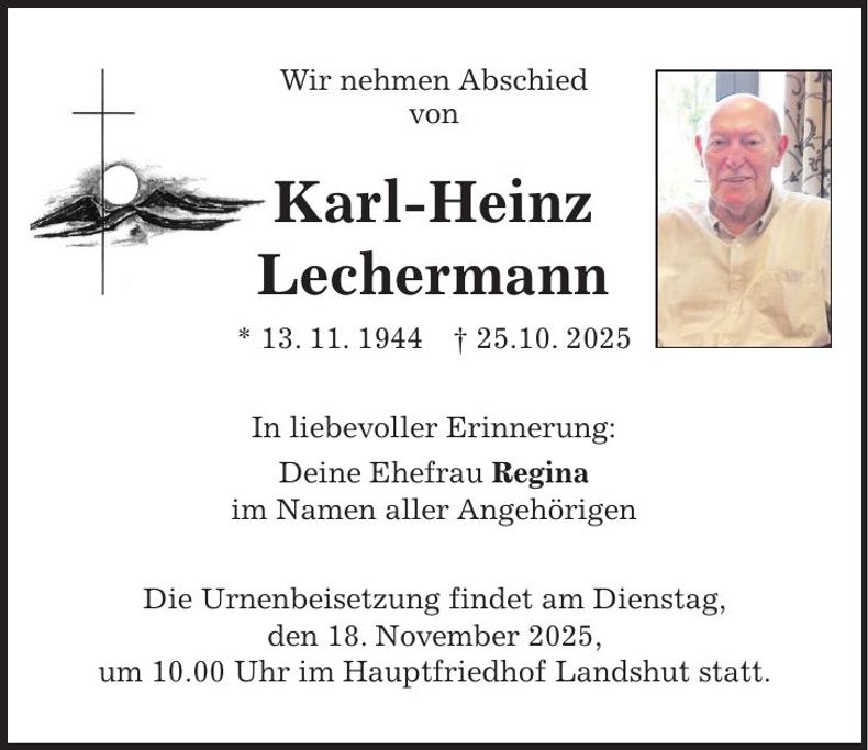 Traueranzeige Karl-Heinz Lechermann