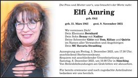 Traueranzeige Elfi Amring