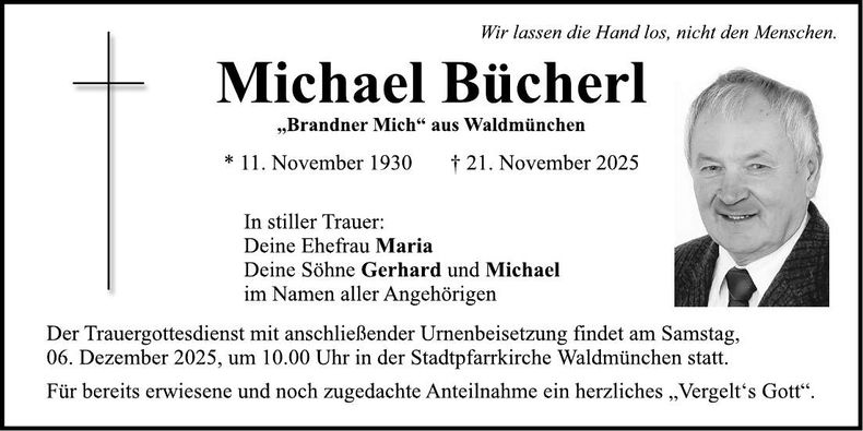 Traueranzeige Michael Bücherl