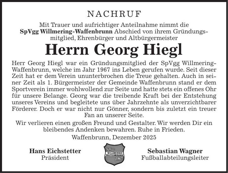 Traueranzeige Franz Gmach