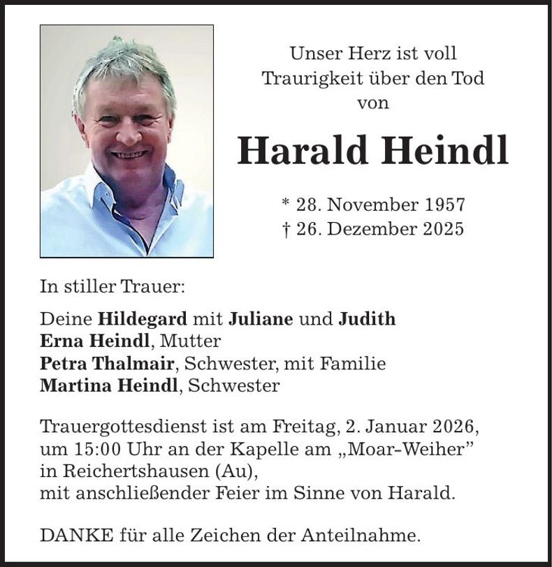Traueranzeige Harald Heindl