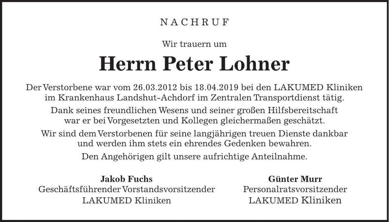 Traueranzeige Maria Frey