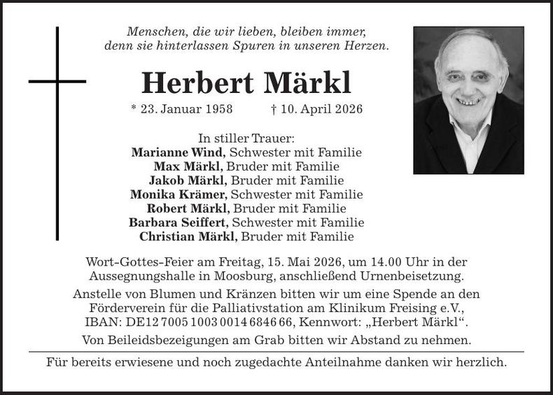 Traueranzeige Herbert Märkl