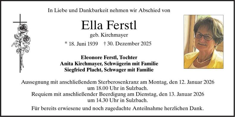 Traueranzeige Ella Ferstl