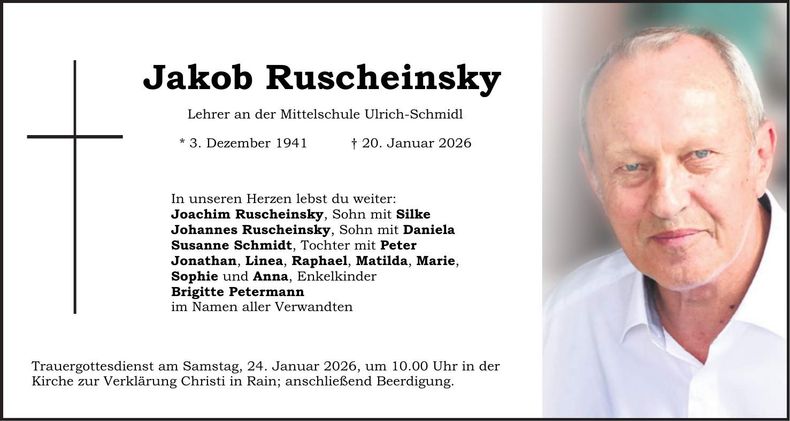 Traueranzeige Jakob Ruscheinsky