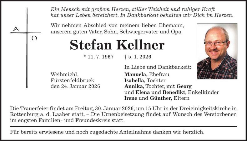 Traueranzeige Stefan Kellner