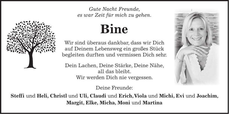 Traueranzeige Sabine Fallböhmer