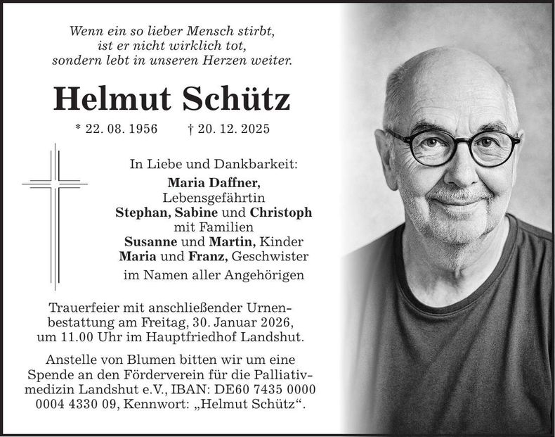 Traueranzeige Helmut Schütz