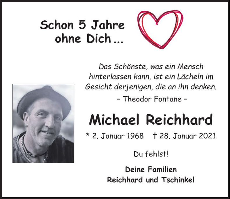 Traueranzeige Michael Reichhard