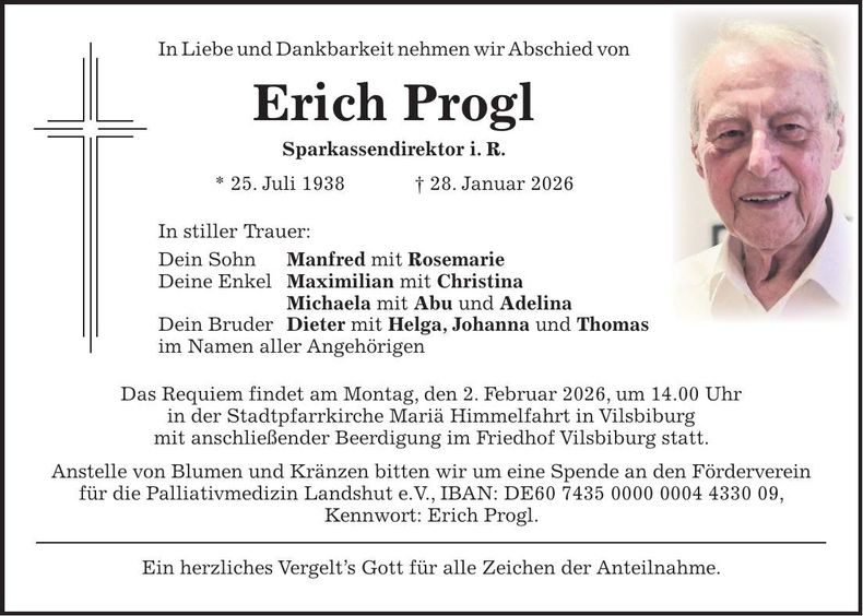 Traueranzeige Erich Rogl