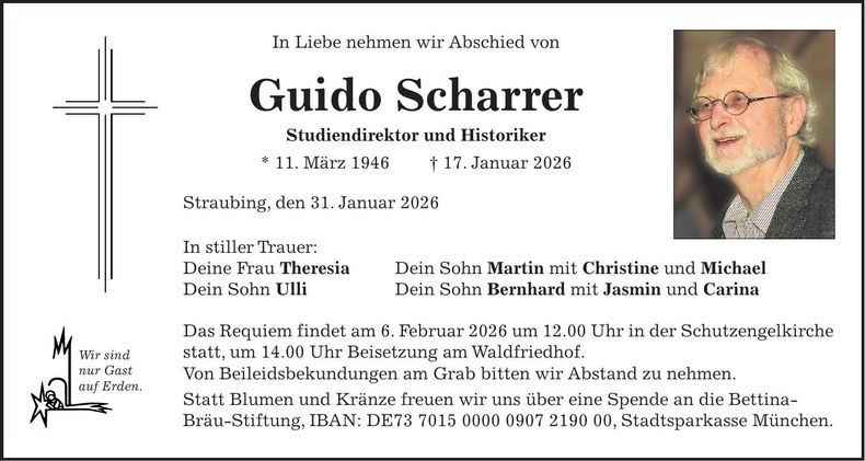 Traueranzeige  Scharrer