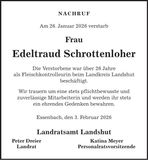 Traueranzeige Edeltraud Schrottenloher