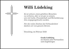 Traueranzeige Willi Lüdeking