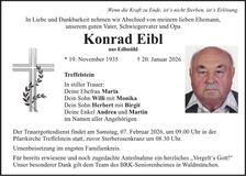 Traueranzeige Konrad Eibl