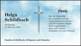 Traueranzeige Helga Schildbach