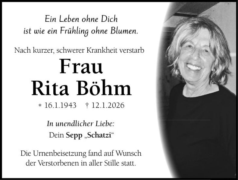 Traueranzeige Rita Böhm